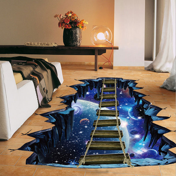 Amazing 3D Space Floor Drawbridge Decals