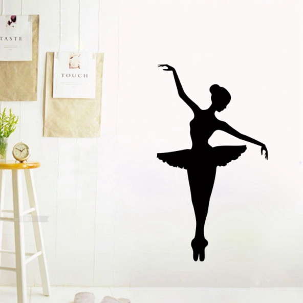 Elegant Ballerina Dancer Wall Decal