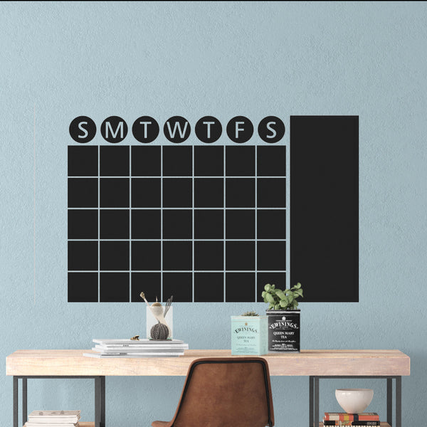 Chalkboard Calendar Wall Decal