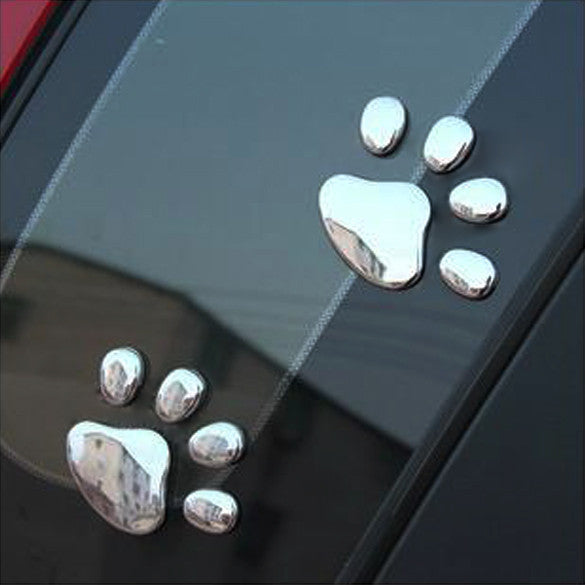 3D Paw Prints Car Decal