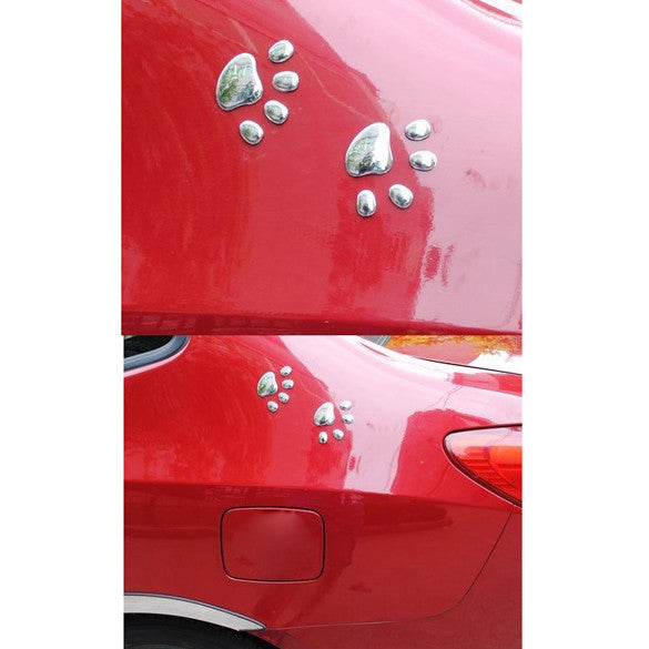 3D Paw Prints Car Decal