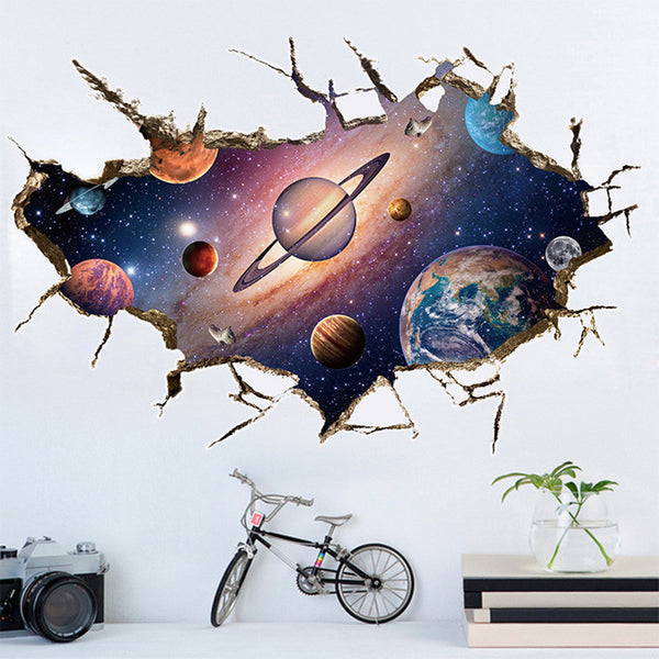 3D Planet Mural Decal