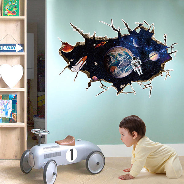 3D Outer Space Planet Wall Decals