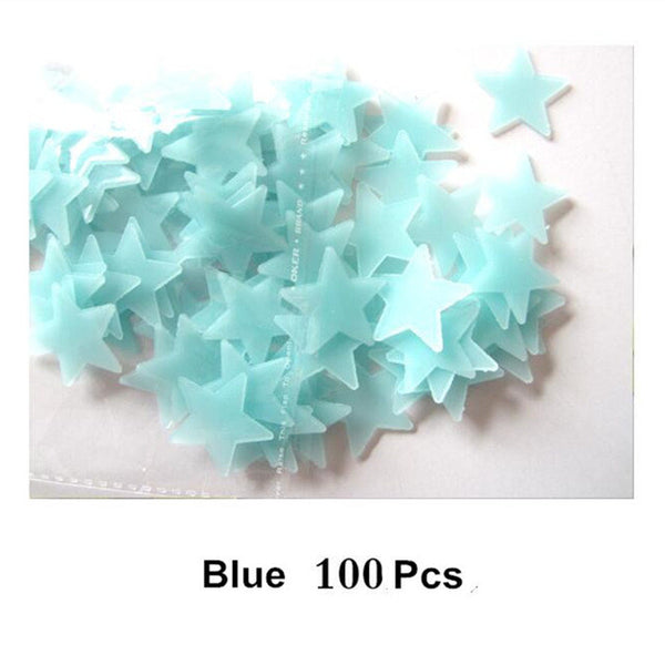 3D Glowing Star Stickers - 100 Pieces - Special Offer