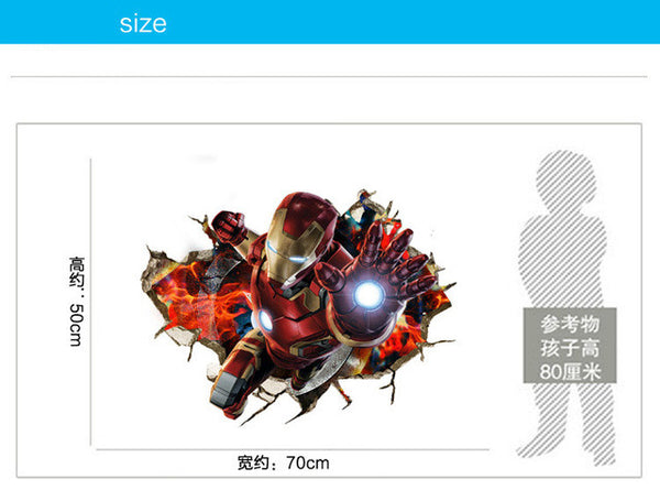 3D Iron Man Wall Decal