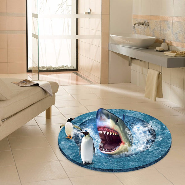 3D Shark Penguins Decal