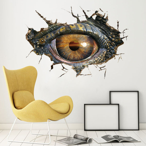 3D Dinosaur Eye Wall Decal