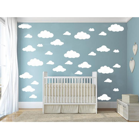 DIY Clouds Wall Decals  - 31 Pieces!