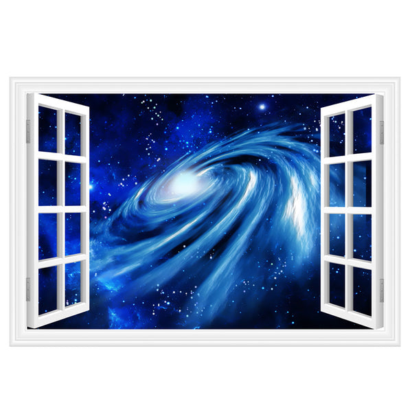 3D Outer Space Window Wall Decals