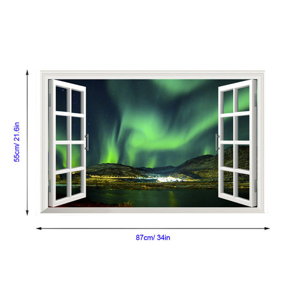 3D Outer Space Window Wall Decals