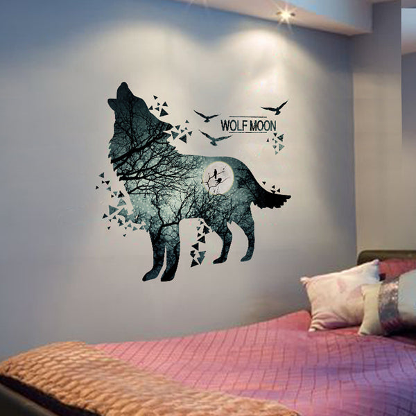 Beautiful DIY Wolf Moon Wall Decal