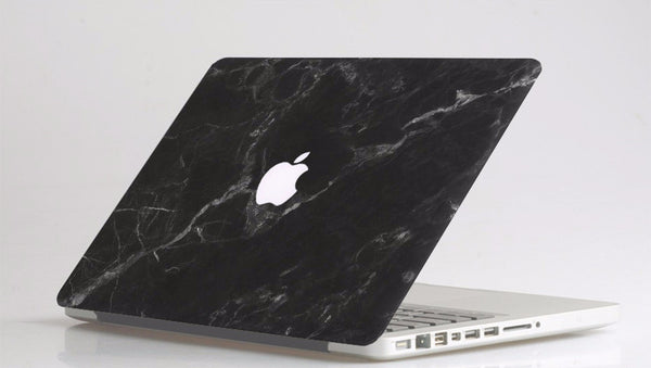 Unique Black Marble Grain Cover Decal For MacBook