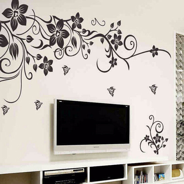 DIY 3D ROMANTIC FLOWER ART WALL DECAL