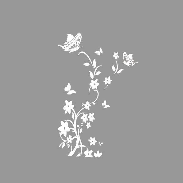 DIY Butterflies and Flowers Wall and Refrigerator Decal