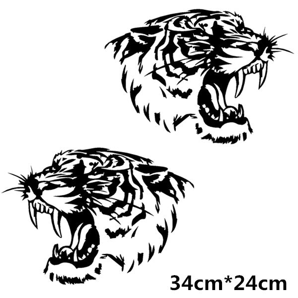 Fierce Tiger Head Roaring Car Decal