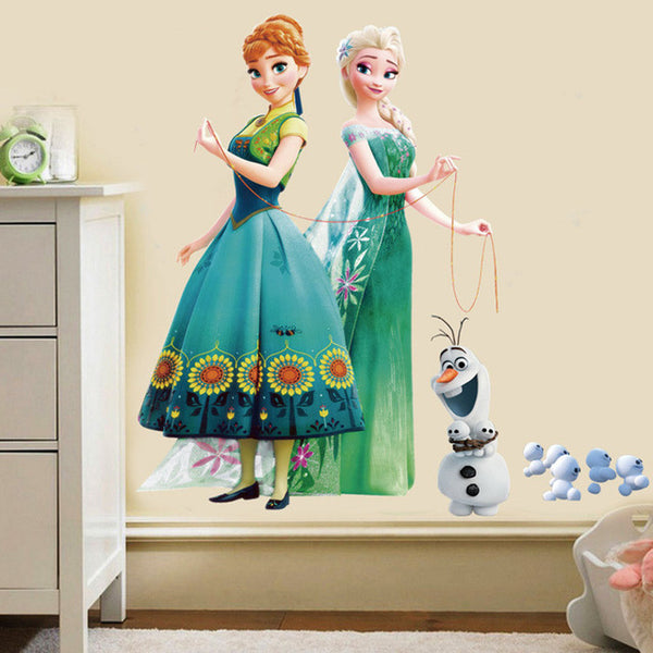 Elsa Anna Olaf Family Decal