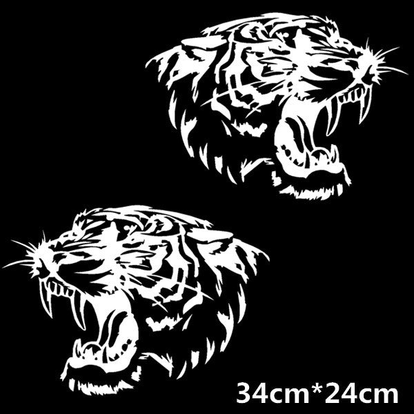 Fierce Tiger Head Roaring Car Decal