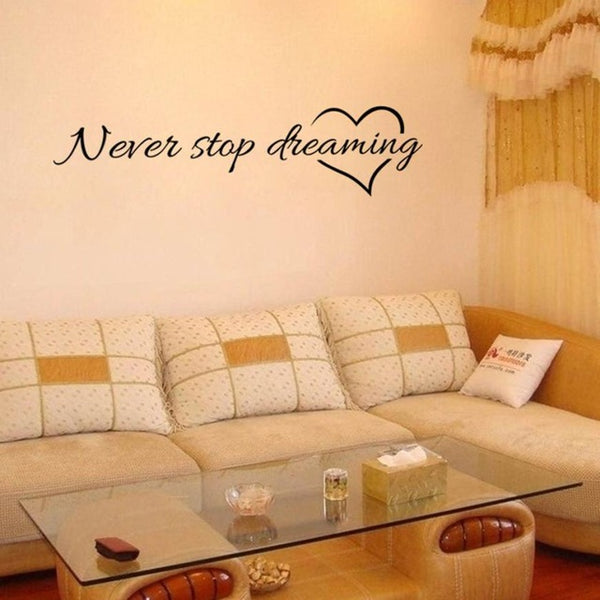 Never Stop Dreaming Removable Wall Art