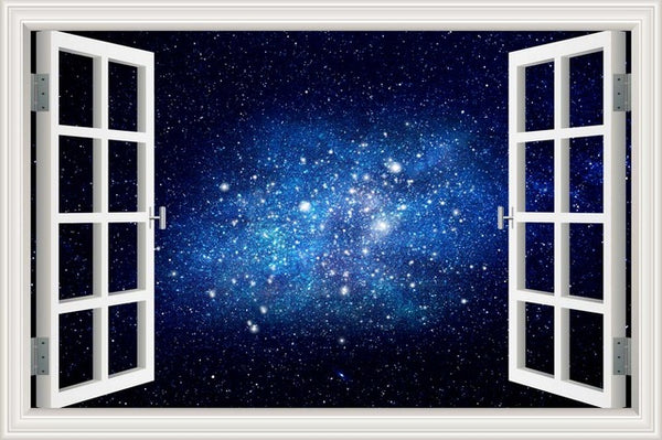 Scenic Outer Space Window View Wall Decals