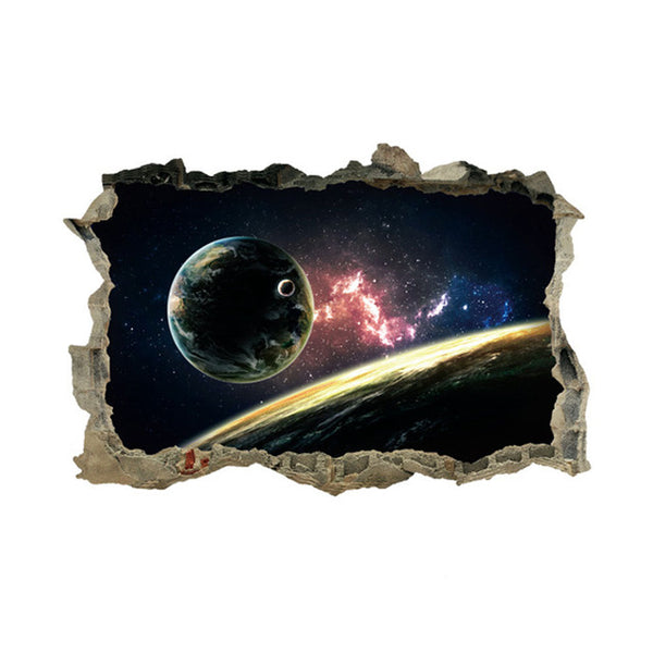 3D Planet Galaxy Wall Decal