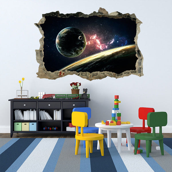 3D Planet Galaxy Wall Decal