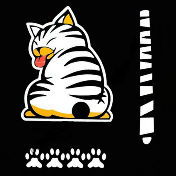 Fun Cat Moving Tail Car and Wiper Decals