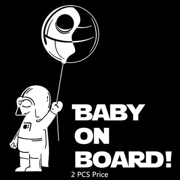 Fun Darth BABY ON BOARD Car Decal